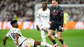 Aurélien Tchouameni et Eduardo Camavinga lors de Real-City le 9 avril 2024