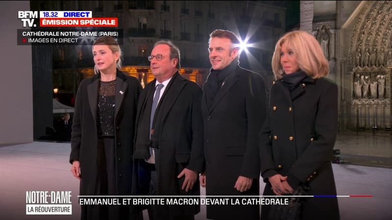 Cérémonie de réouverture de Notre-Dame: François Hollande et Nicolas Sarkozy accueillis par Emmanuel Macron