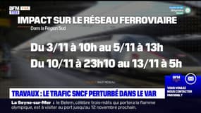 Var: le trafic ferroviaire impacté sur l'ensemble des lignes les deux premiers week-ends de novembre