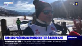 Des prêtres font du ski à Serre-Chevallier Vallée