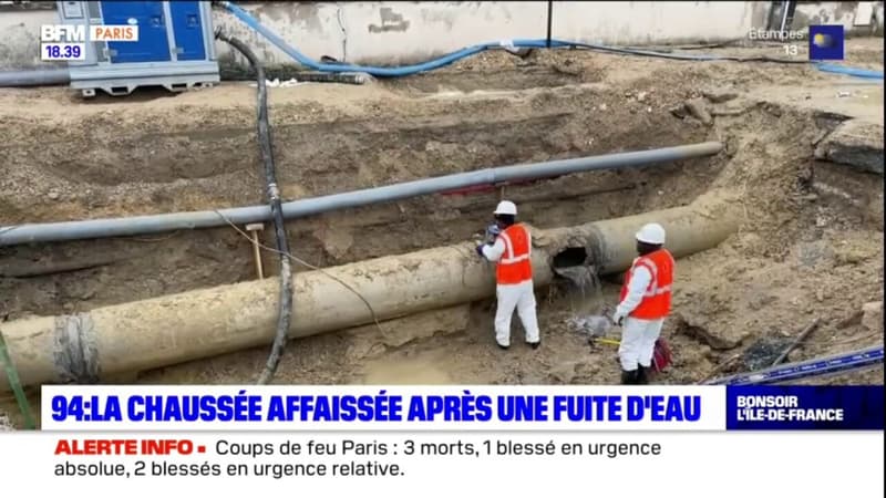 Saint-Maur-des-Fossés: la chaussée s'affaisse après une rupture de canalisation