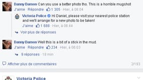 Recherché par la police australienne, il se plait sur Facebook de la qualité de la photo utilisée sur son avis de recherche.
