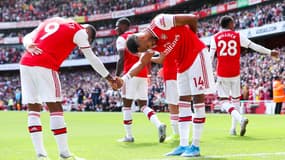 Alexandre Lacazette (à gauche) et Pierre-Emerick Aubameyang ont remis Arsenal à égalité avec Tottenham