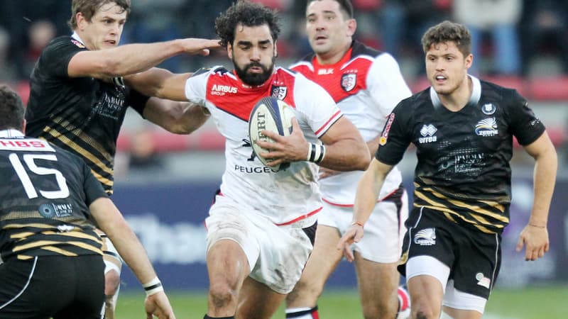 Yoann Huget a inscrit l'un des huit essais toulousains samedi face aux Zebre.