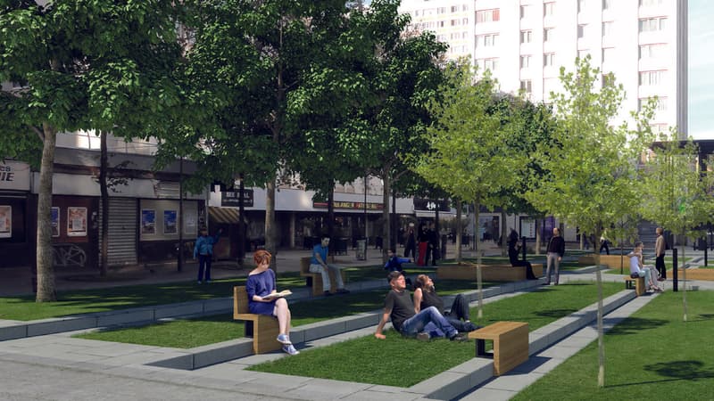 Visuel de la future Place des Fêtes.