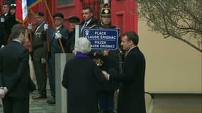 À Ajaccio, Emmanuel Macron inaugure la place Claude Érignac aux côtés de la famille du préfet assassiné