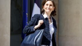 La ministre des Sports, Amélie Oudéa-Castéra, quitte le palais de l'Elysée, le 13 juillet 2022 à Paris