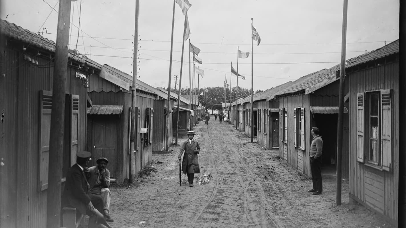 Le village olympique des JO de 1924, à Colombes.