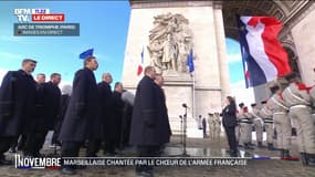 Cérémonie du 11-Novembre: la Marseillaise chantée par le chœur de l'armée française