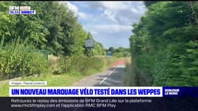 Un marquage vélo photoluminescent expérimenté dans les Weppes