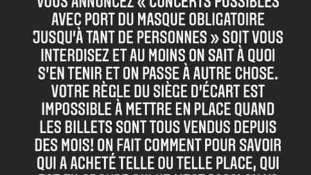 La story Instagram de Matt Pokora du 5 août 2020