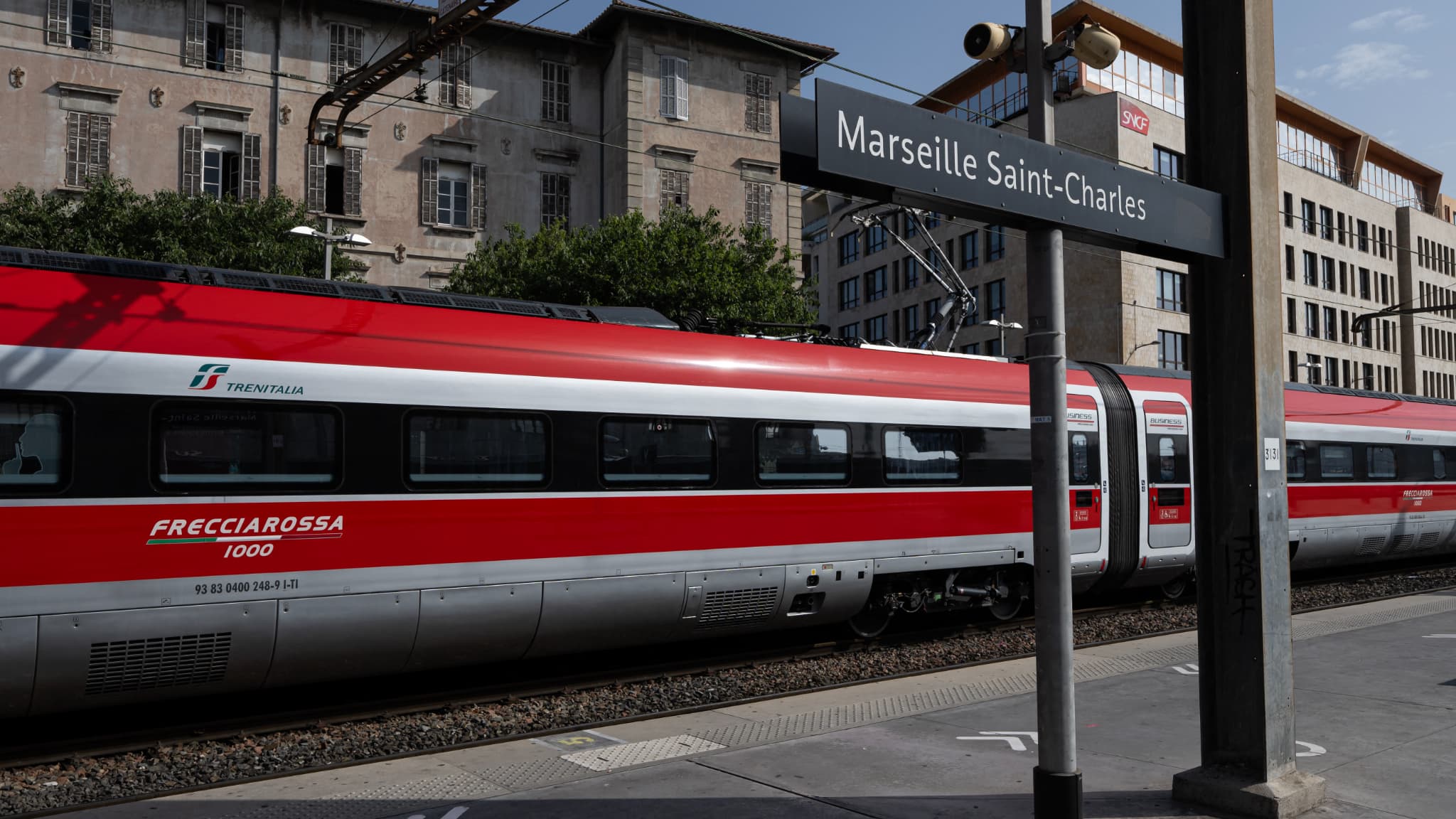 Un train de Trenitalia à Marseille le 13 juin 2025 Un train de Trenitalia à Marseille le 13 juin 2025