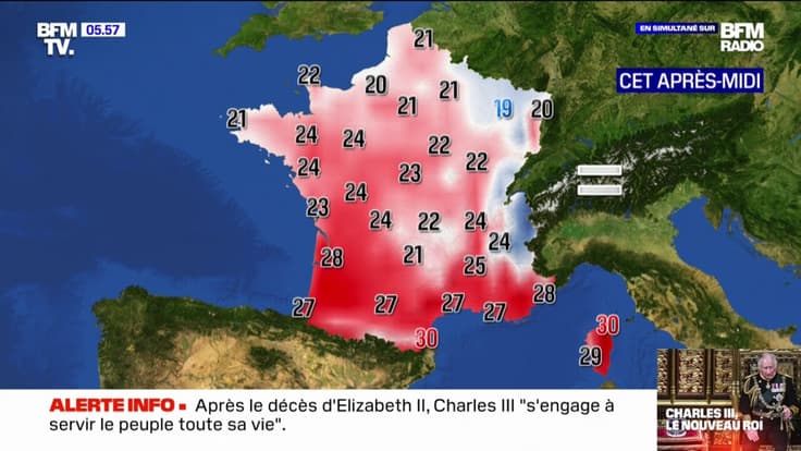 Un ciel gris et des averses au nord, un temps ensoleillé au sud en ce samedi