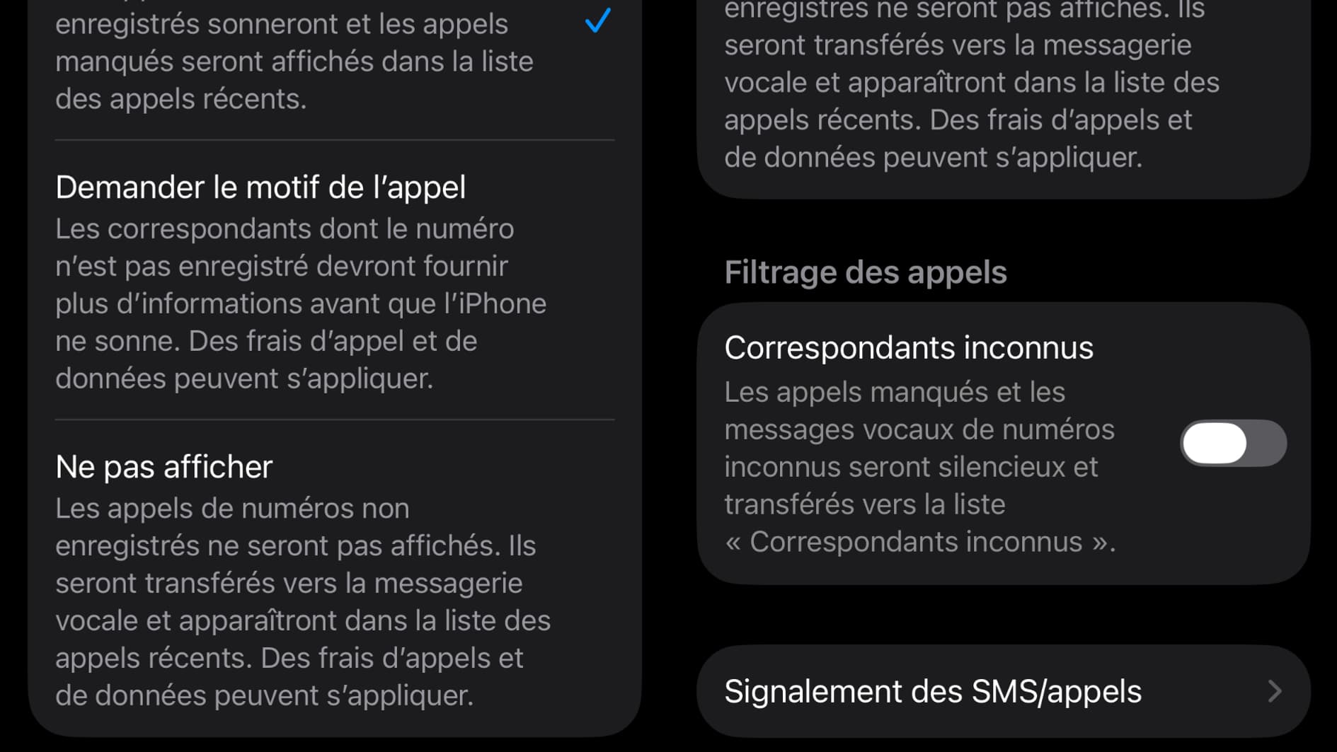 Le filtrage des appels sur iOS 26