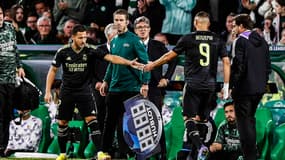 Eden Hazard et Karim Benzema, à Glasgow le 6 septembre 2022