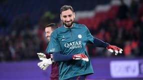 Gianluigi Donnarumma avant le match PSG-Saint-Etienne (2-1, L1), le 12 janvier 2025