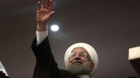 Le président iranien Hassan Rouhani à Ardabil en Iran le 17 mai 2017