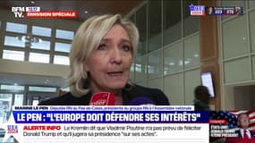 Élection de Donald Trump: pour Marine Le Pen, "il va falloir que l'Europe se réveille"