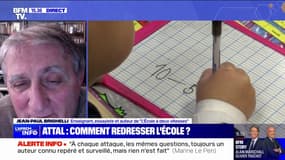 Redoublement: "Il faut plutôt se concentrer sur une certification par matière" affirme Jean-Paul Brighelli (enseignant et essayiste)