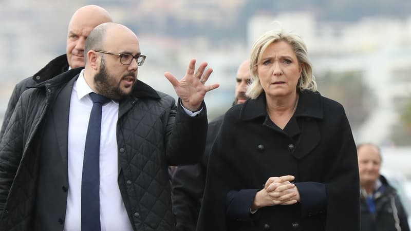 Philippe Vardon et Marine Le Pen le 13 février 2017 à Nice.