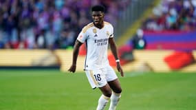 Aurélien Tchouaméni lors du Clasico face au FC Barcelone, le 28 octobre 2023.