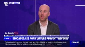 Colère des agriculteurs: "Il va falloir trouver des solutions aux problèmes qu'on a posés sur la table du Premier ministre", indique Pol Devillers (Jeunes Agriculteurs)