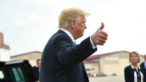 Le président des Etats-Unis Donald Trump, le 21 août 2018 à Charleston, en Virginie occidentale. 