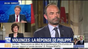 Violences du 1er-Mai: Pas de "défaillance de l'Etat", selon Edouard Philippe