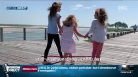 Canicule: les vacanciers cherchent la fraîcheur dans la baie de Somme