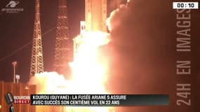 Décollage réussi pour la fusée Ariane et son 100ème vol