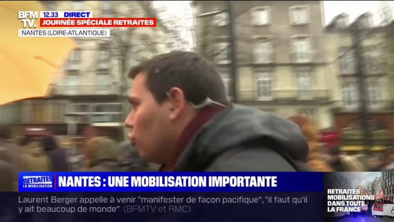 Mobilisation contre la réforme des retraites: à Nantes, l'itinéraire a été allongé pour faire face à l'afflux de manifestants