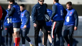 Le sélectionneur du XV de France, Fabien Galthié, lors d'un entraînement, le 11 février 2021 à Marcoussis, avant le match du Tournoi des Six nations contre l'Irlande à Dublin, le 14 février.