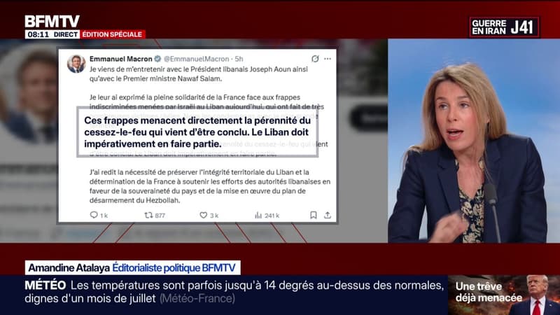 Guerre au Moyen-Orient: Emmanuel Macron estime qu'un cessez-le-feu 