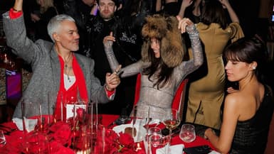 Des influenceurs lors d'un diner à Courchevel organisé par la marque Rendez-Vous 