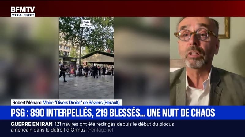 Violences après la victoire du PSG: C'est un vrai problème, estime Robert Ménard, maire Divers Droite de Béziers