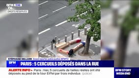 Cinq cercueils retrouvés devant la tour Eiffel, une enquête ouverte pour une "éventuelle ingérence étrangère"