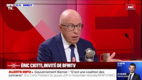 Censure du gouvernement Barnier: "Je ne m'interdis rien mais nous ne voterons pas la motion de censure de LFI", affirme Éric Ciotti