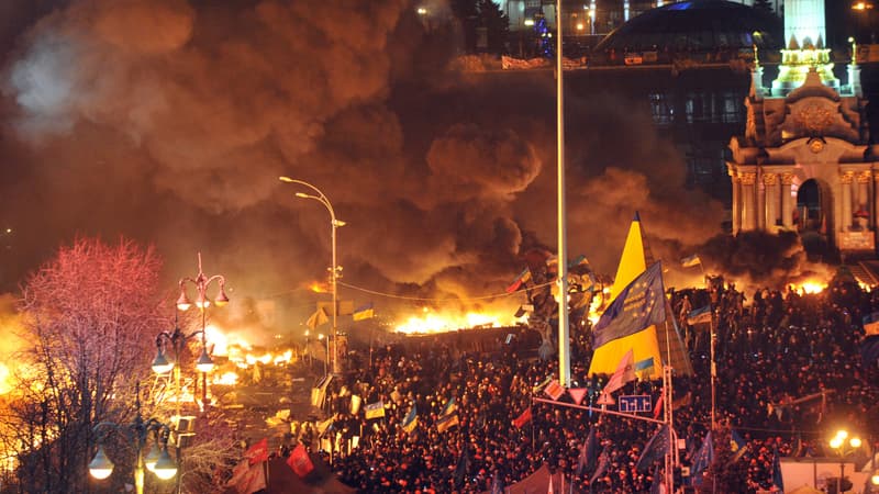 La place Maïdan de Kiev, mardi 18 février au soir.