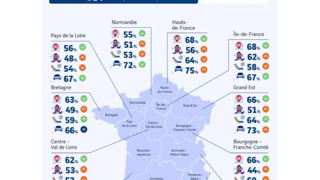 La carte de France de nos défauts au volant La carte de France de nos défauts au volant
