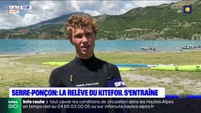 Serre-Ponçon: les jeunes prodiges du kitefoil s'entraînent durant l'été