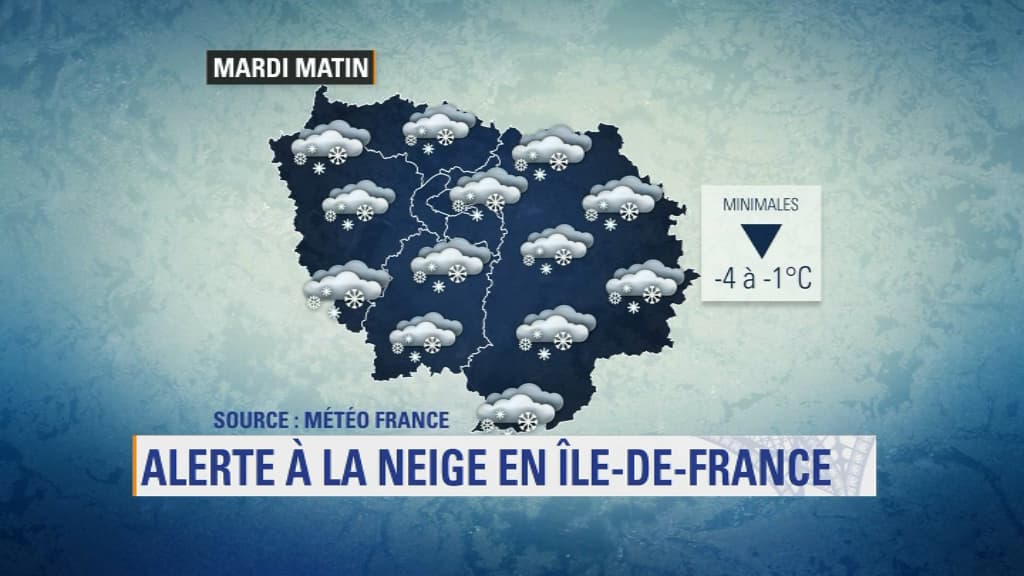 La neige attendue en Ile-de-France mardi La neige attendue en Ile-de-France mardi