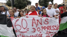 Manifestation de soutien aux Palerstiniens à Nice, le 14 juillet 2014.