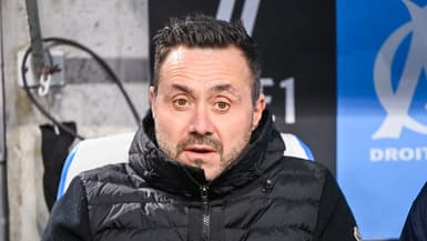Roberto De Zerbi lors d'OM-Lens, le 24 janvier 2026.
