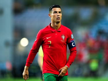 Cristiano Ronaldo lors du match des éliminatoires du Mondial 2022 Portugal-Irlande