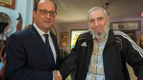 François Hollande et Fidel Castro le 11 mai 2015