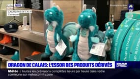 Peluches, t-shirts et bières: le succès des produits dérivés à l'effigie du Dragon de Calais