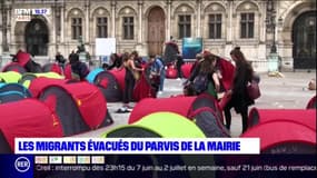 Paris: le campement de migrants installé devant l'Hôtel de ville a été évacué 