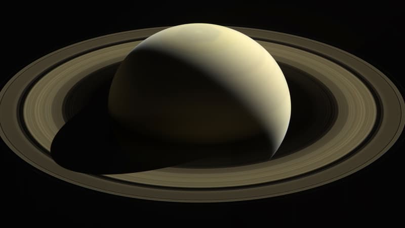 Une image de la planète Saturne prise par la sonde Cassini en octobre 2016. 