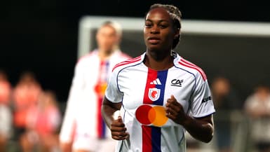 La nouvelle buteuse lyonnaise Marie-Antoinette Katoto face à London City le 21 août 2025