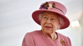 La reine Elizabeth II d'Angleterrre en octobre 2020 à Salisbury